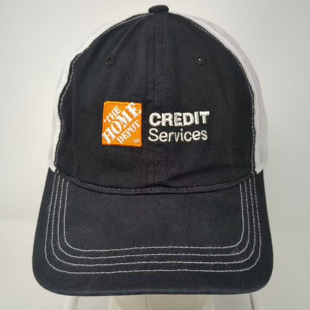Hitwear Home Depot Credit Services Trucker Hat Black Os Snapback Adjustable View 2